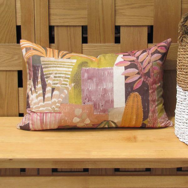 made to order Frida Dusk cushion cover, linen cotton blend