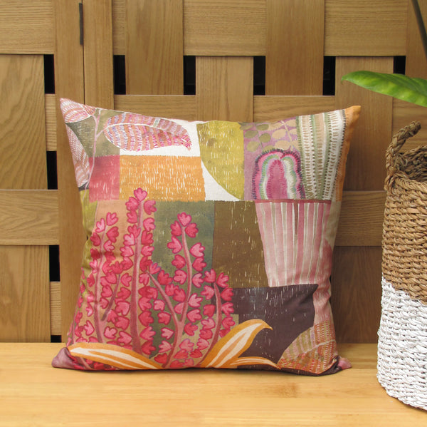 made to order Frida Dusk cushion cover, linen cotton blend