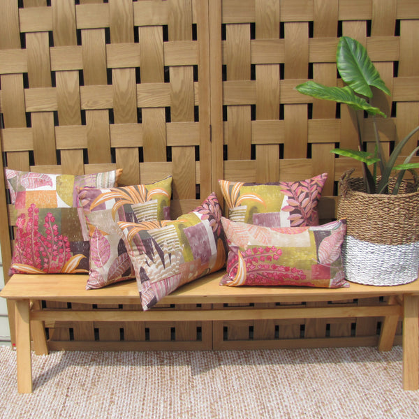 made to order Frida Dusk cushion cover, linen cotton blend
