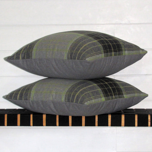 made to order Bainbridge Lime check cushion cover