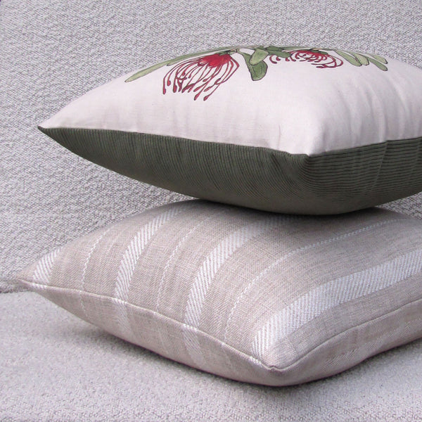 made to order waratah linen cotton cushion cover