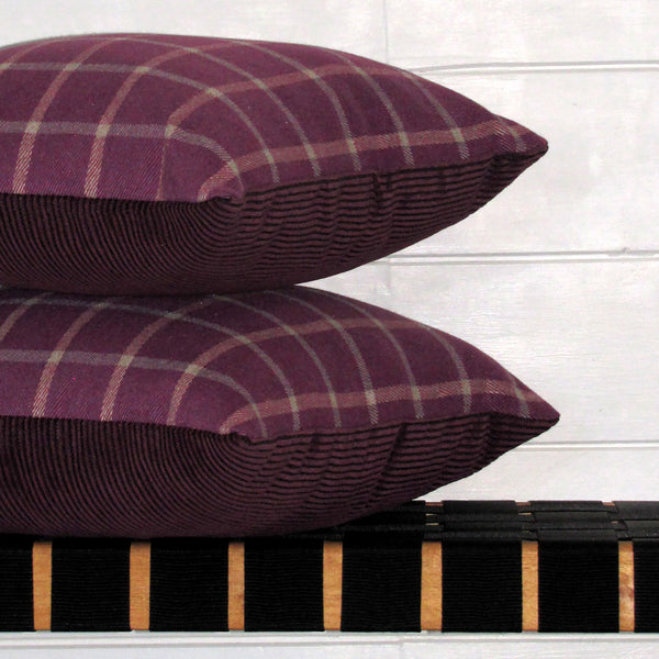 Haddington Thistle check cushion cover