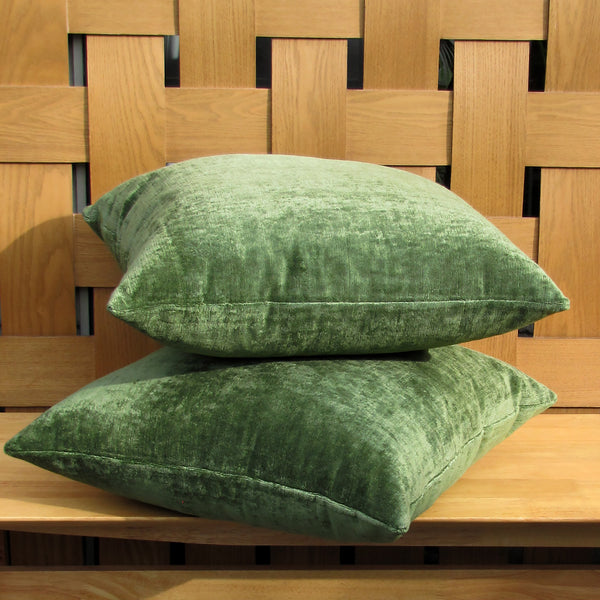 made to order Bespoke Palm Green luxury Italian velvet cushion cover