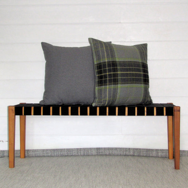 Bainbridge Lime check cushion cover
