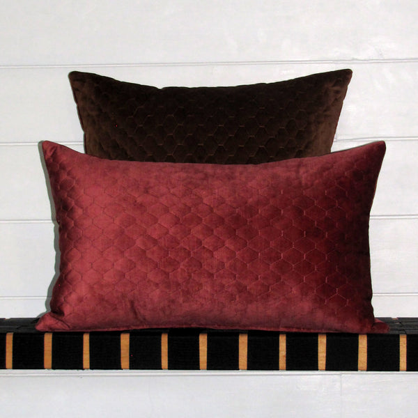 Celino Persimmon quilted cushion cover