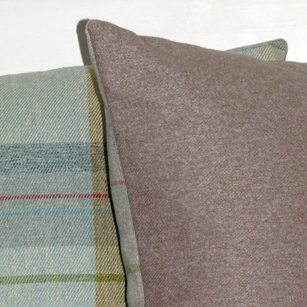 Lanark Duckegg check cushion cover