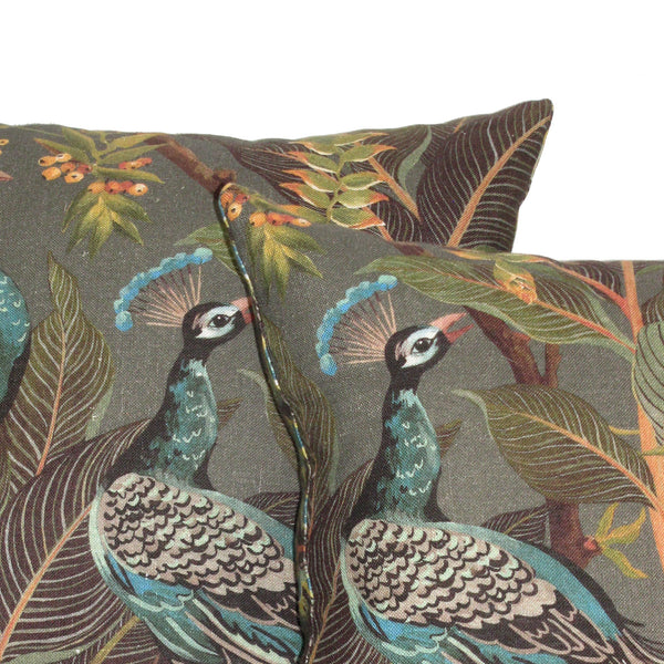 made to order Royal Peacock linen cushion cover