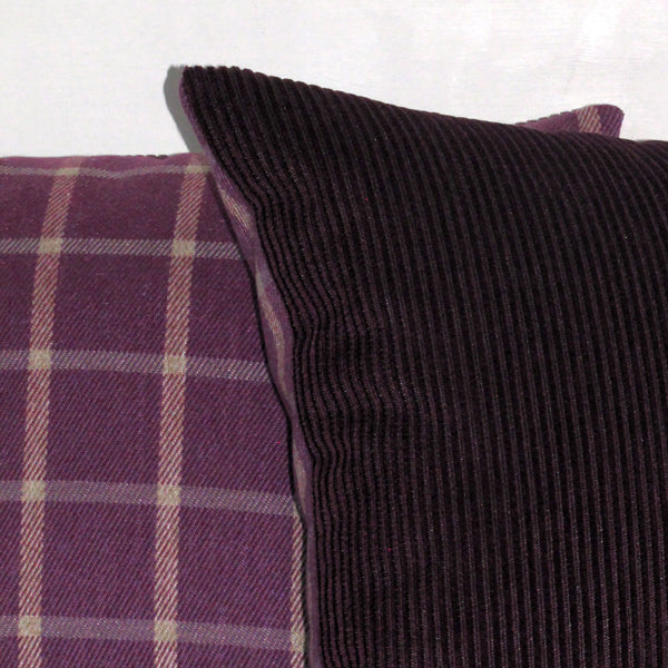 Haddington Thistle check cushion cover