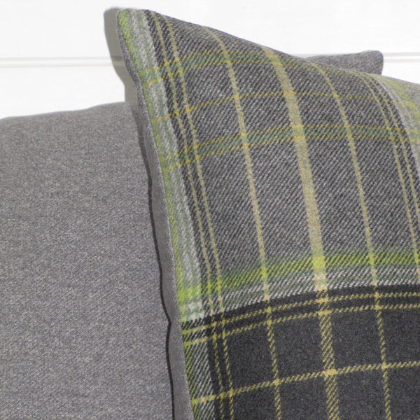 made to order Bainbridge Lime check cushion cover