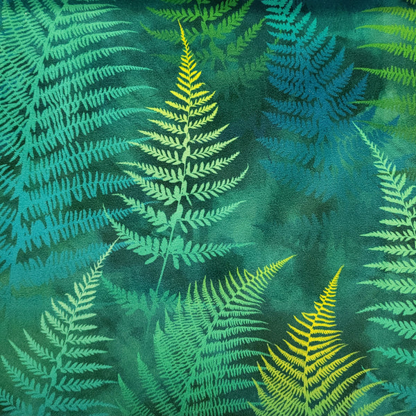 Woodland Fern Velvet, Peacock
