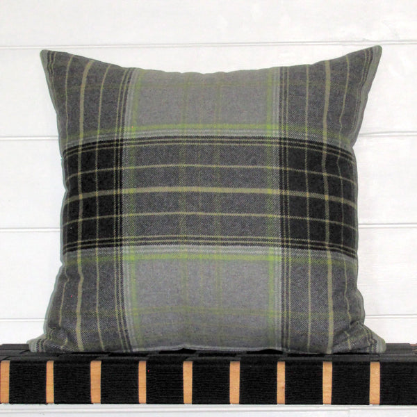 made to order Bainbridge Lime check cushion cover
