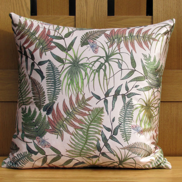 made to order Fern velvet cushion cover, cream