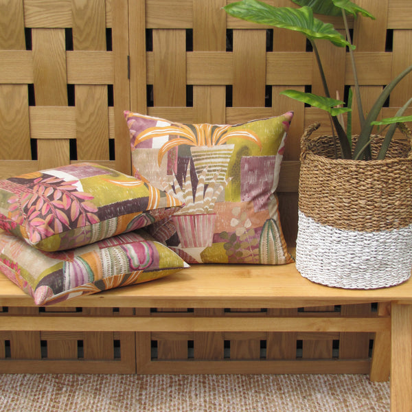 made to order Frida Dusk cushion cover, linen cotton blend