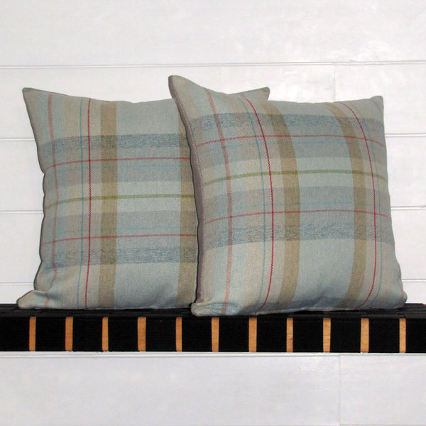 Lanark Duckegg check cushion cover