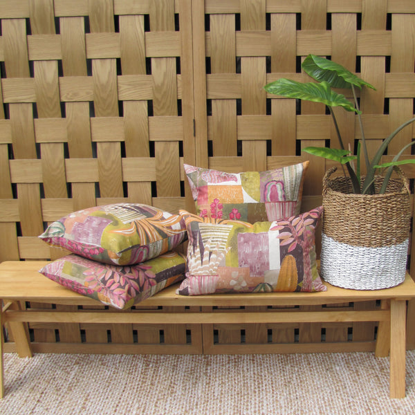 made to order Frida Dusk cushion cover, linen cotton blend
