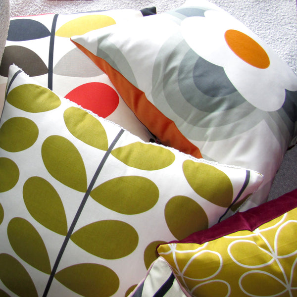 Orla Kiely Olive Stem cushion cover