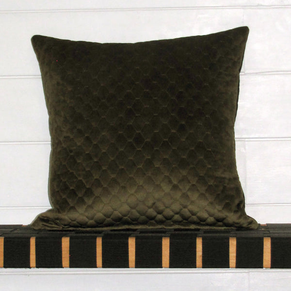 Celino Olive quilted cushion cover