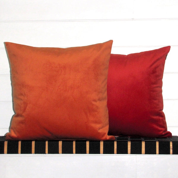 made to order Jaffa orange velvet cushion cover
