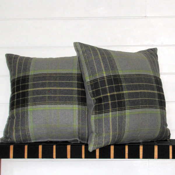made to order Bainbridge Lime check cushion cover