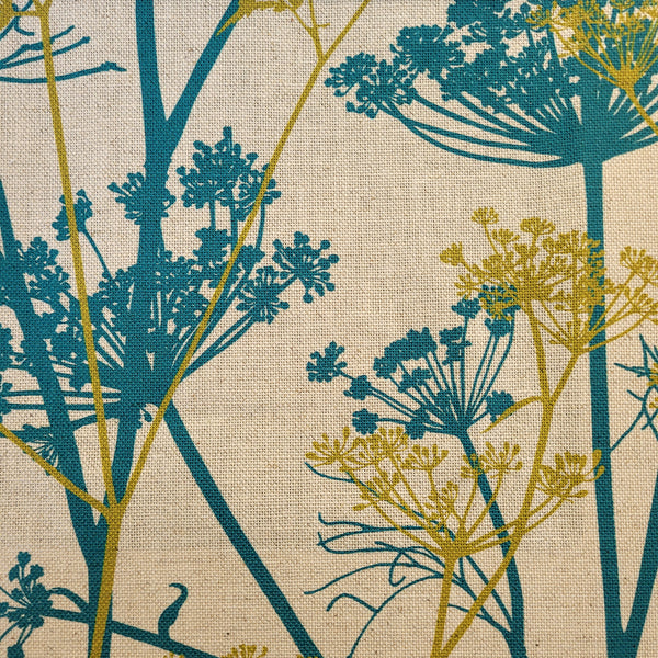 Wild Chervil Peacock Fabric