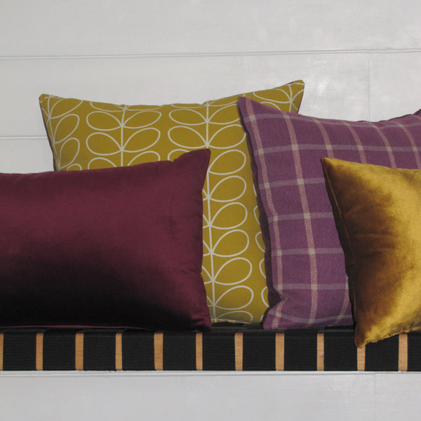 Haddington Thistle check cushion cover