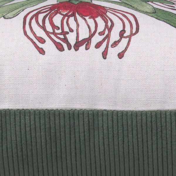 made to order waratah linen cotton cushion cover