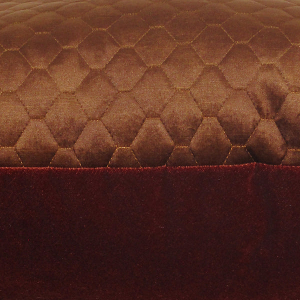 Celino Bronze quilted cushion cover