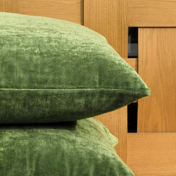 made to order Bespoke Palm Green luxury Italian velvet cushion cover