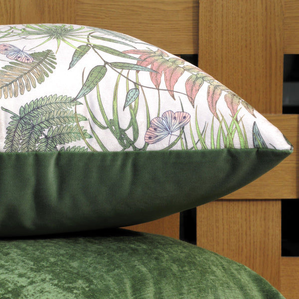 made to order Fern velvet cushion cover, cream