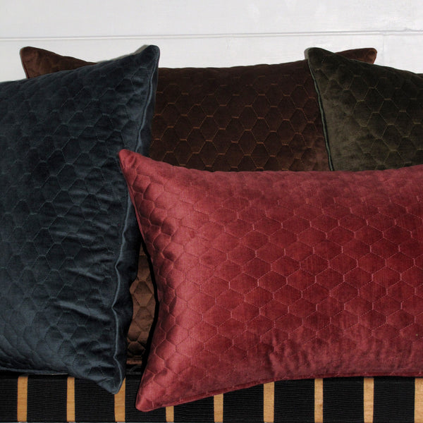 made to order Celino Teal quilted cushion cover