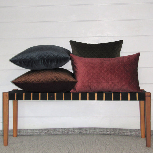 Celino Bronze quilted cushion cover