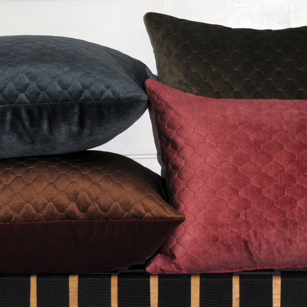 Celino Olive quilted cushion cover