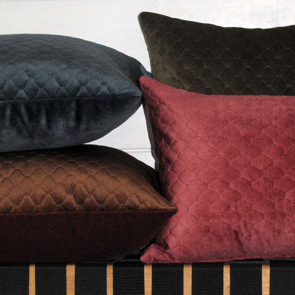 Celino Teal quilted cushion cover