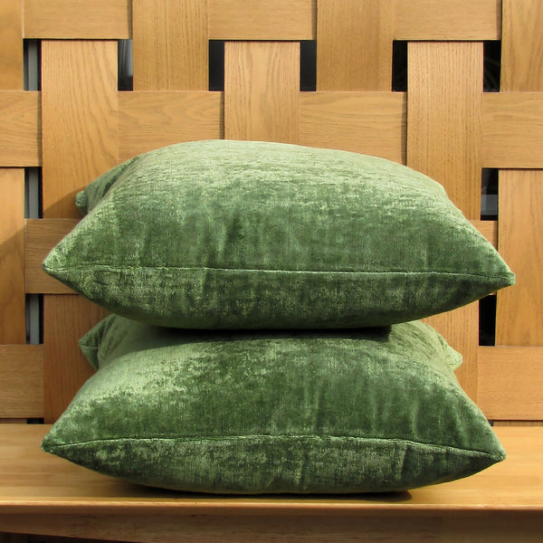 made to order Bespoke Palm Green luxury Italian velvet cushion cover