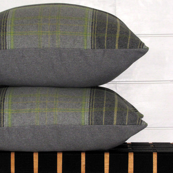 made to order Bainbridge Lime check cushion cover