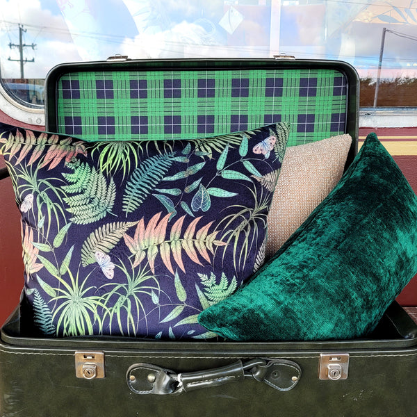 Fern velvet cushion cover