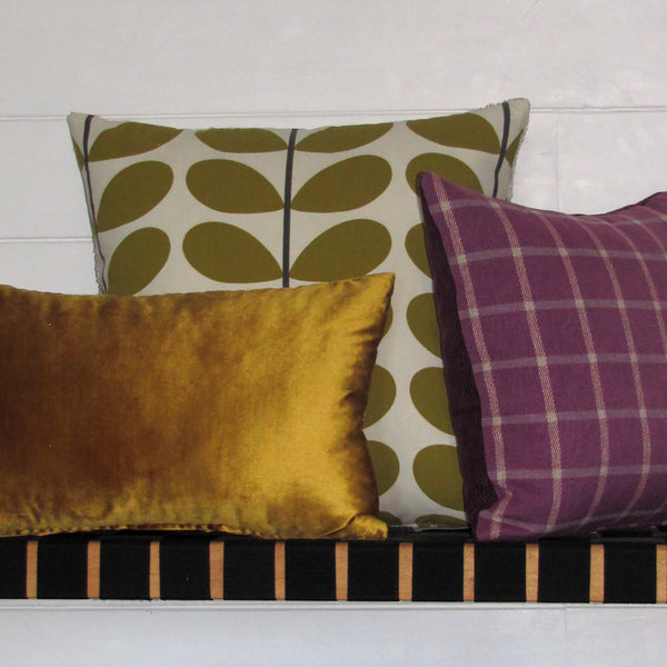 Haddington Thistle check cushion cover