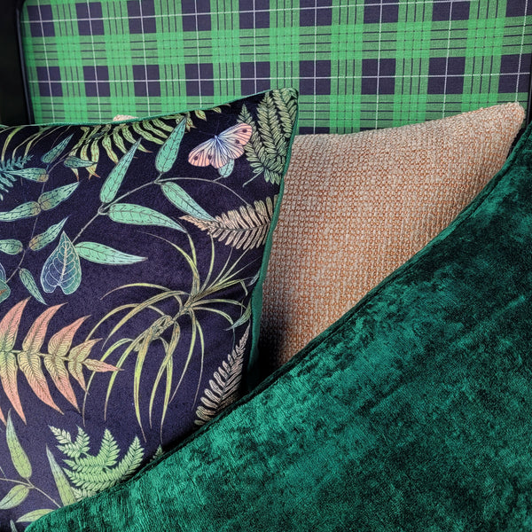 Fern velvet cushion cover