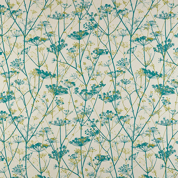 Wild Chervil Peacock Fabric