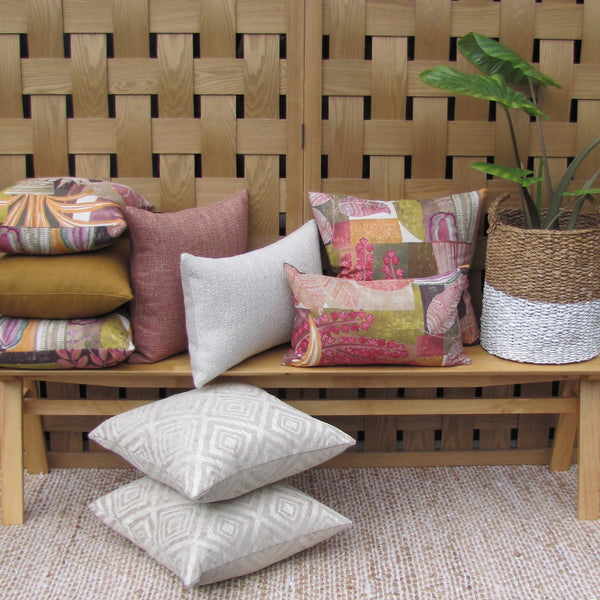 made to order Frida Dusk cushion cover, linen cotton blend