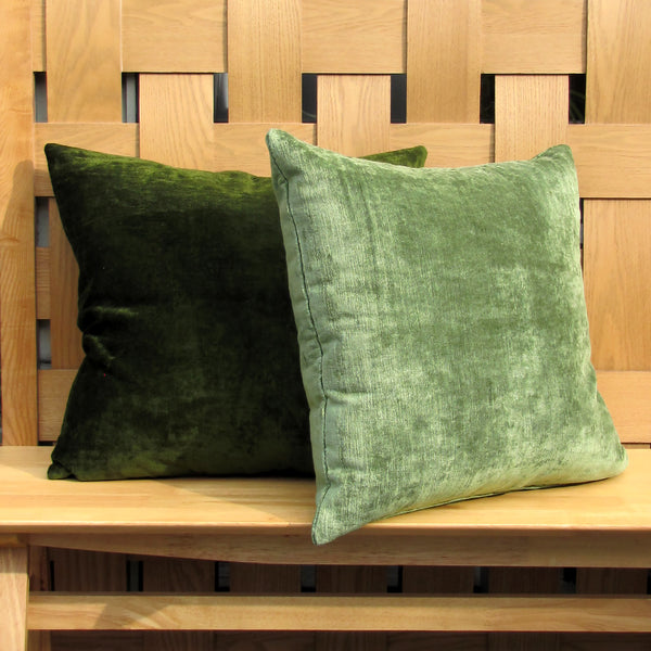 Made to order Bespoke Oxide Green luxury Italian velvet cushion cover