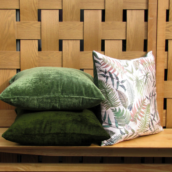 Bespoke Palm Green luxury Italian velvet cushion cover