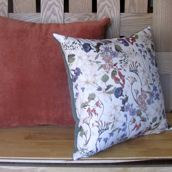 made to wildflowers cream cushion cover