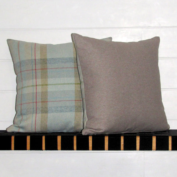 Lanark Duckegg check cushion cover