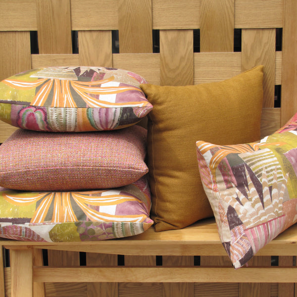 made to order Frida Dusk cushion cover, linen cotton blend