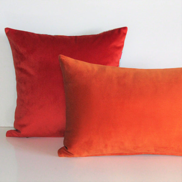 made to order Jaffa orange velvet cushion cover