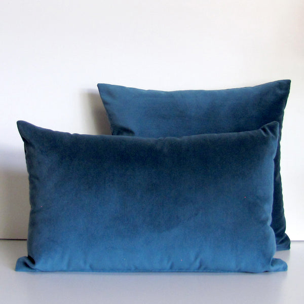 Mallard teal velvet cushion cover