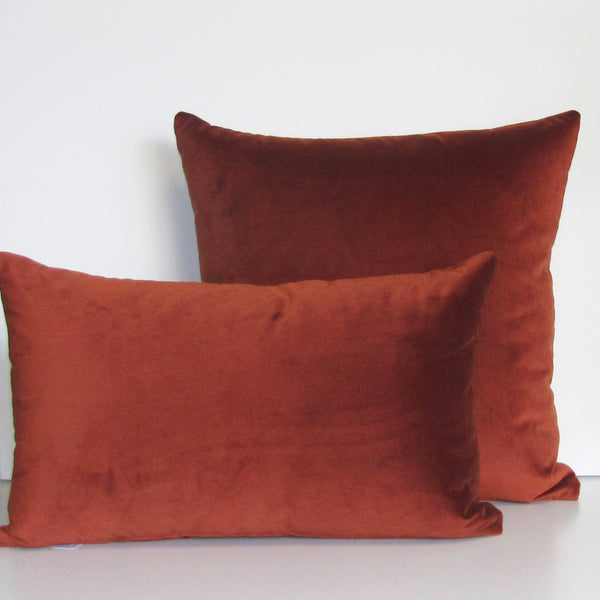 Copper velvet cushion cover
