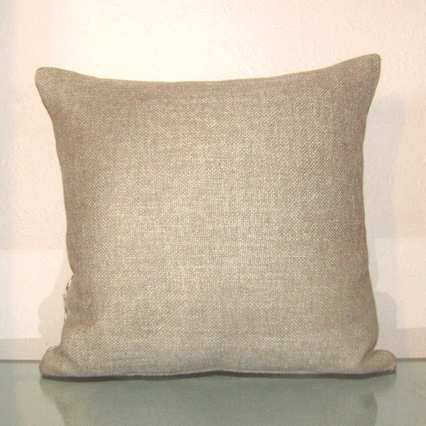 Apache wool blend cushion cover, black & cream