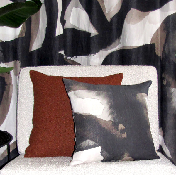 Abstraction linen cushion cover